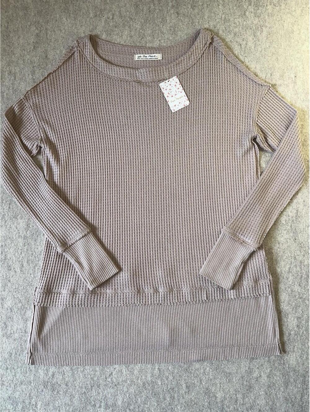 Free People We the Free North Shore Thermal Tunic Shirt Oversized Small